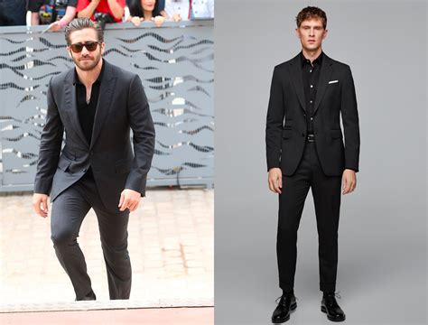 shirt combination with black suit.